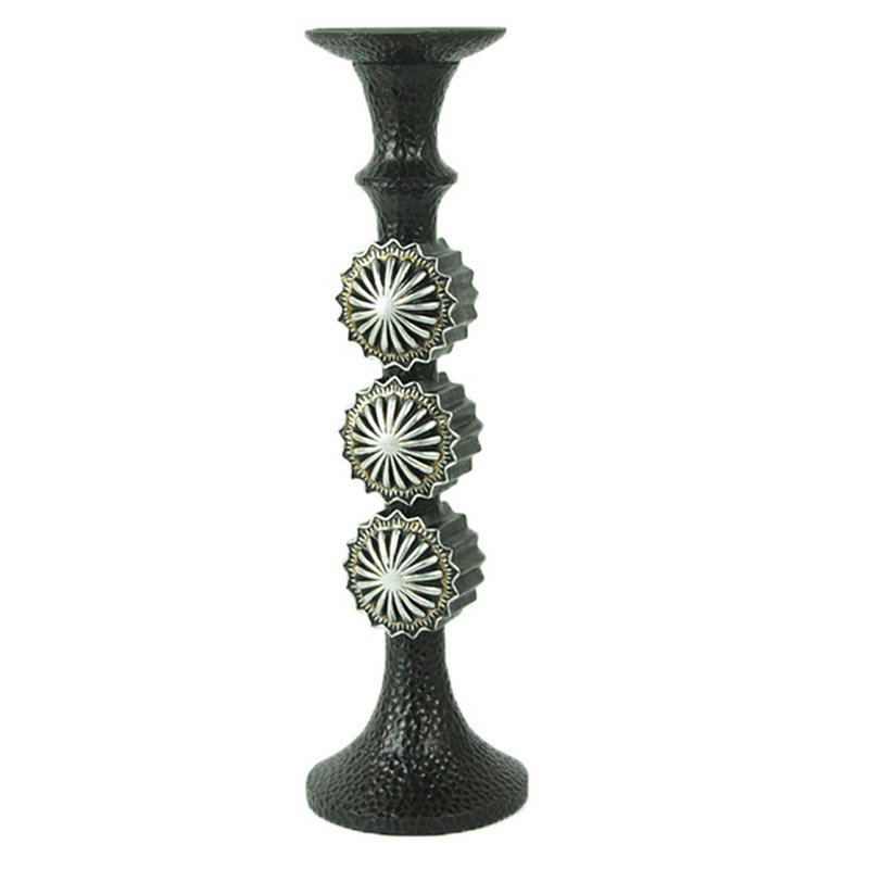 Chandelles en faux métal concho