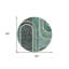 Tapis rond noir et vert 8 po