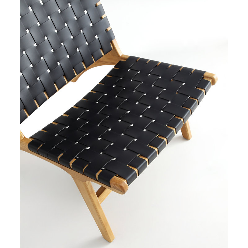 Fauteuil d'appoint en cuir végétalien Maintenon, Beige