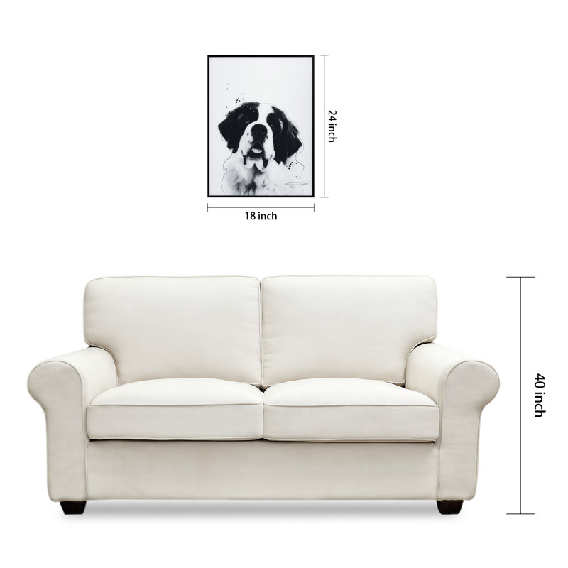 " Saint Bernard " Mixed Media and Black and White Photography Print