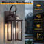 Applique murale d'extérieur en fer bronze huilé 20 po avec crépuscule à l'aube-2086229405