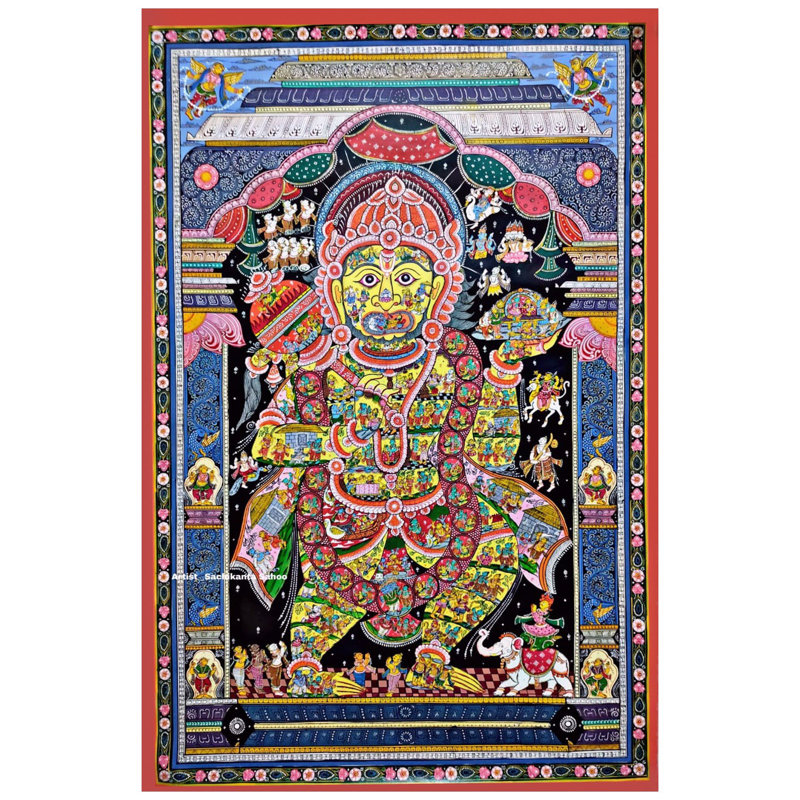 Ramayan Storey Inside Body Of Hanuman | Natural Colours On Canvas | By Sachikant