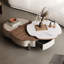 Table basse avec cuir de selle