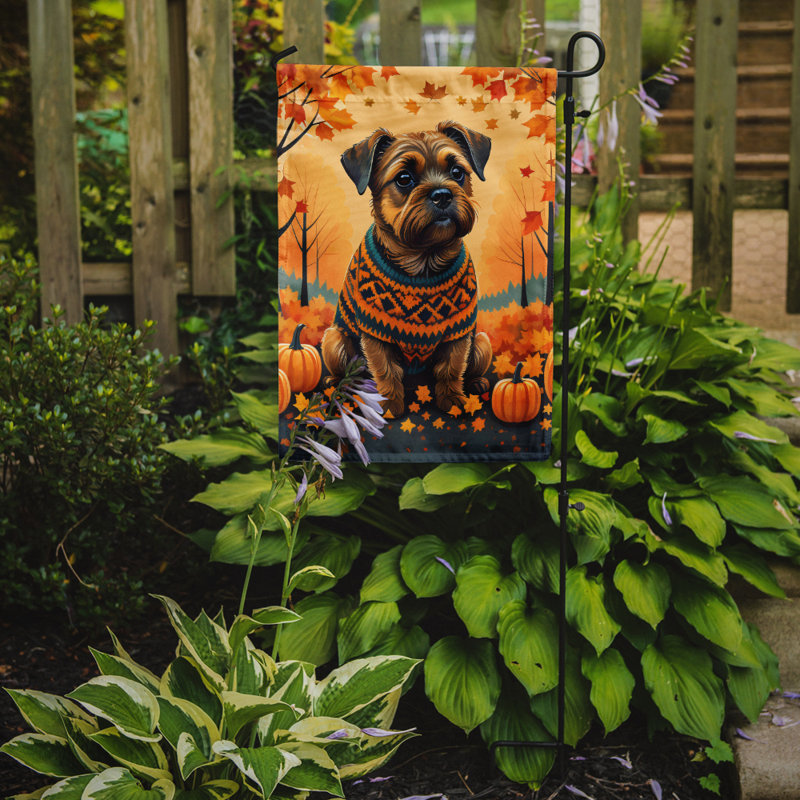 Drapeau de jardin double en polyester H 15,5 po x l 11,25 po