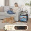 Table de chevet 2 tiroirs avec station de charge, table de chevet de chambre à coucher avec ports USB et prises USB