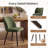 Upholstered Solid Wood Small Dining Chairs - Ergonomic Curve & Plush Padding for Multiple Spaces-1235137942