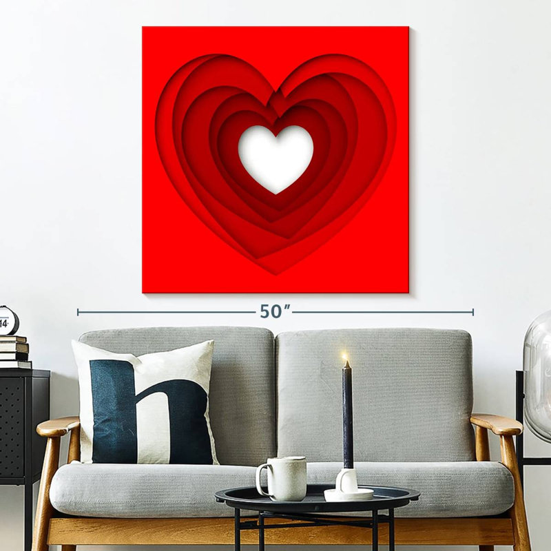Arney Heart Layers, 33" H x 33" W
