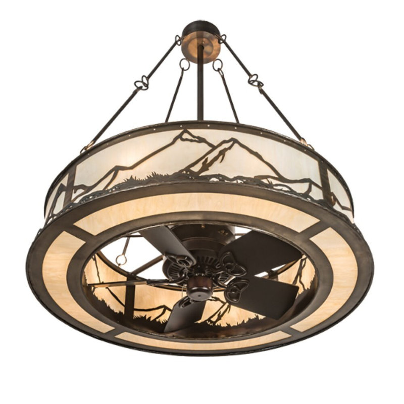 Mountain Range Downrod Ceiling Fan