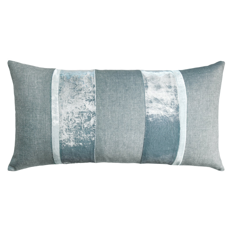 Stripe Lumbar Pillow Cover & Insert, Sage, 12" x 24"