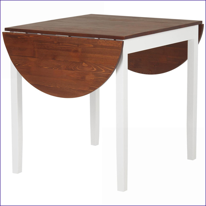 Table de salle à manger à abattants, table pliante en bois de pin massif de 55 po pour petits espaces | Brun | Pin