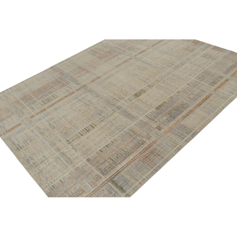 One-of-a-Kind Hand-Knotted Rectangle 9'2" x 11'10" Cotton Area Rug in Ivory/Light Beige