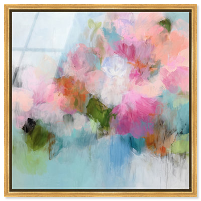 Cotton Candy I Framed Acrylic Print Living Room Wall Art by Art Remedy, Gold Frame, 20 x 20
