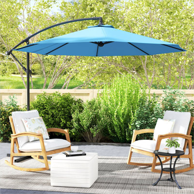Parasols et accessoires de parasol de 10 pi au design ajustable en tissu de polyester et espace extérieur