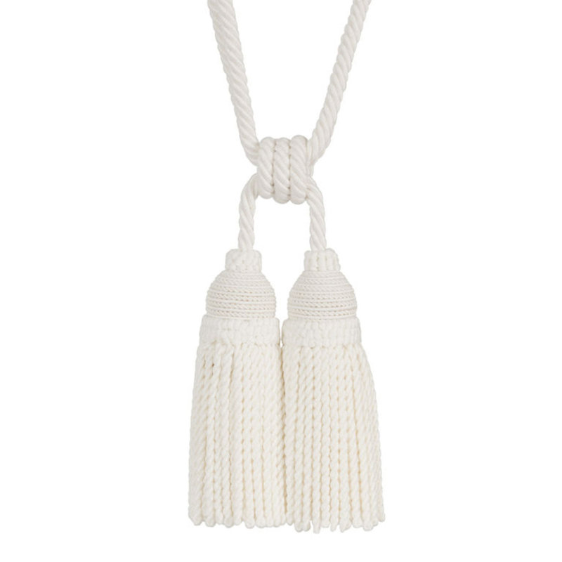 Le Coeur Passementerie Tieback-D Performance Fabric, Ecru