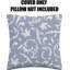Indoor / Outdoor Damask Grey Square Cushion Cover-869890758