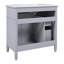 Meuble-lavabo noir avec tiroirs 36 po-1982114398