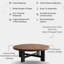 Table basse ronde en bois de noyer massif Harlow-848576168