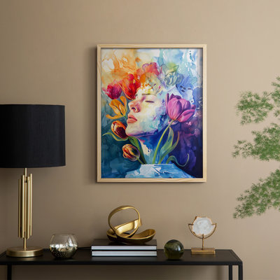 Impression encadrée FLORAL Series DCCDX - Bois massif