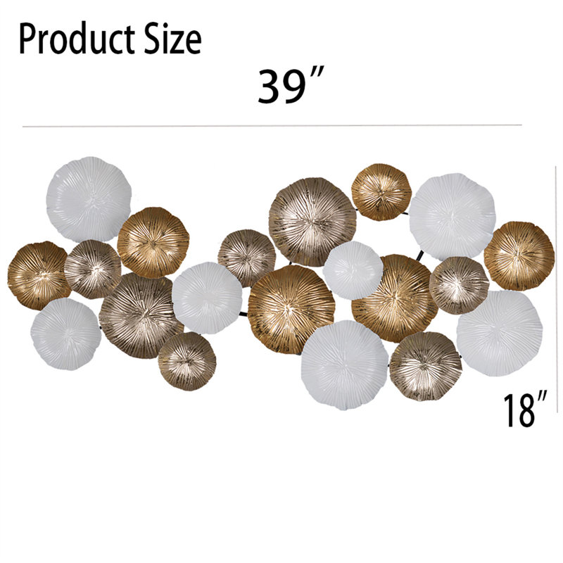 Glam Wall Decor on Metal, 17.7" H x 39.4" W x 2.4" D