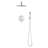 Wall Mounted Shower Up Kit With Stainless Steel 10" Rain Head & Handheld - 2 Way Balance Valve Brushed Nickel For Bathroom High Faucet-121077201