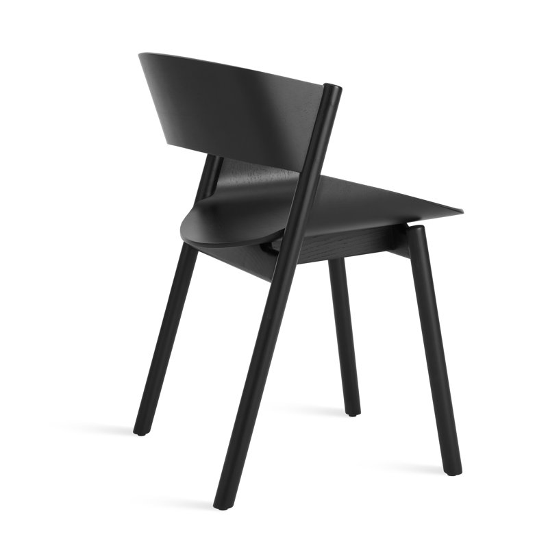Port Upholstered Dining Chair, Black on Ash