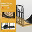 42cm W Metal Log Rack