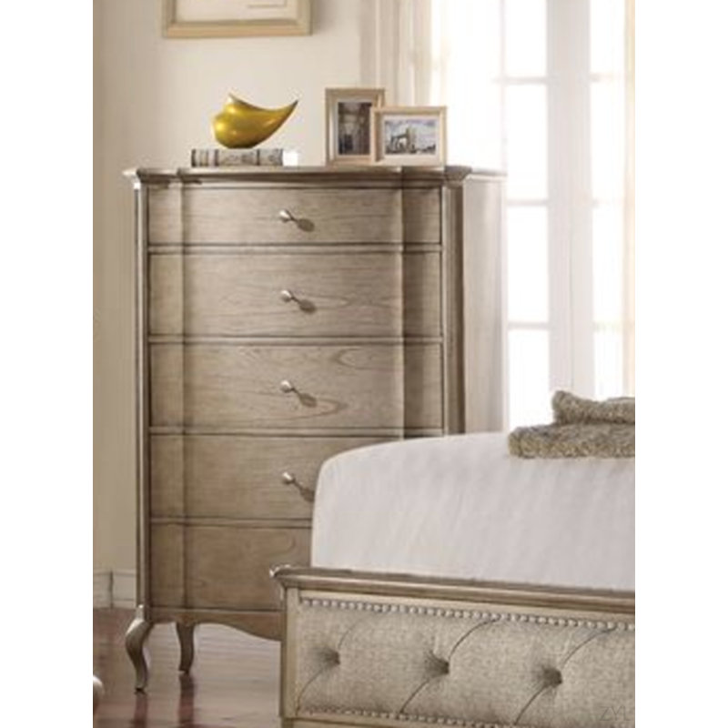 Commode antique à finition taupe