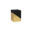 Scorched Side Table Black And Gold Leaf