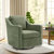 Dionatta Big Removable Wide Full Back Fabric Upholstered Swivel Armchair