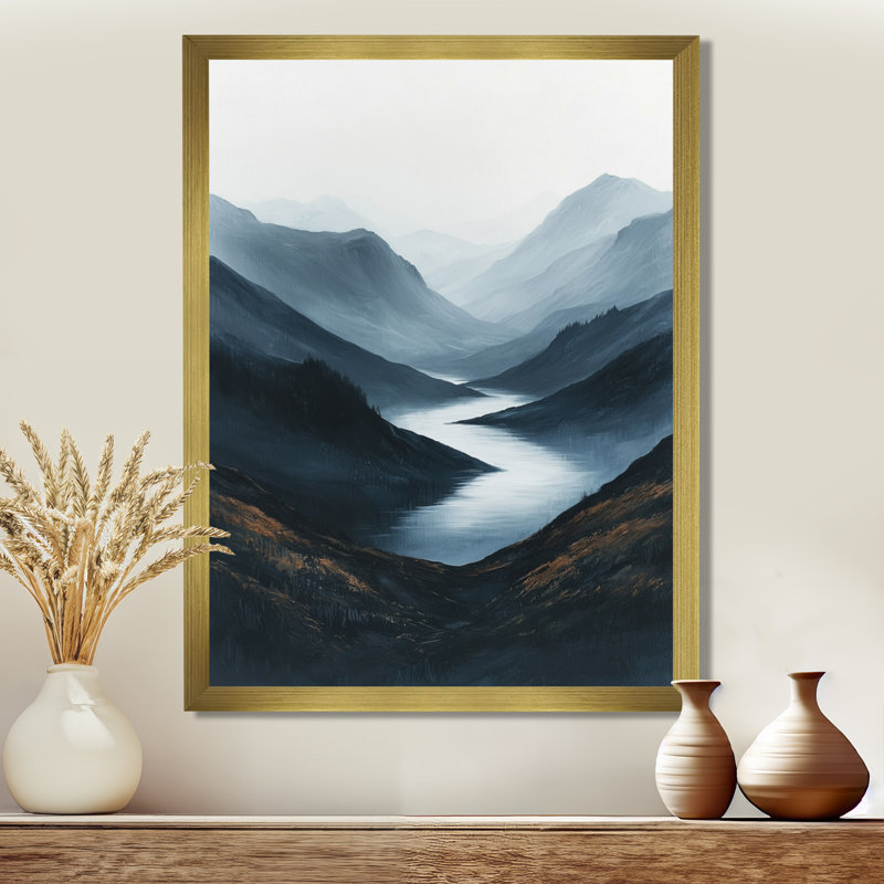 Décoration murale Graedy - Paysages, H 32 po x l 16 po, Picture Framed, Gold
