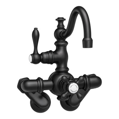 Thermostatic Wall Mount Tub Faucet Arched Spout