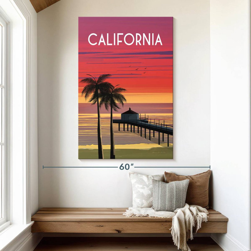 California, 51" H x 34" W