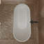 Baignoire de trempage autoportante blanche en acrylique 51 "x 27,5" avec trop-plein et bonde escamotable pour salle de bain MonBlari-124541414-124541416