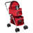 vidaXL Dog Stroller Red 300D Oxford Fabric 32.7x18.9x38.2 in Foldable