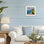 Kites over Coastal View, reproduction encadrée sous verre, conception de Jenny Wantuch