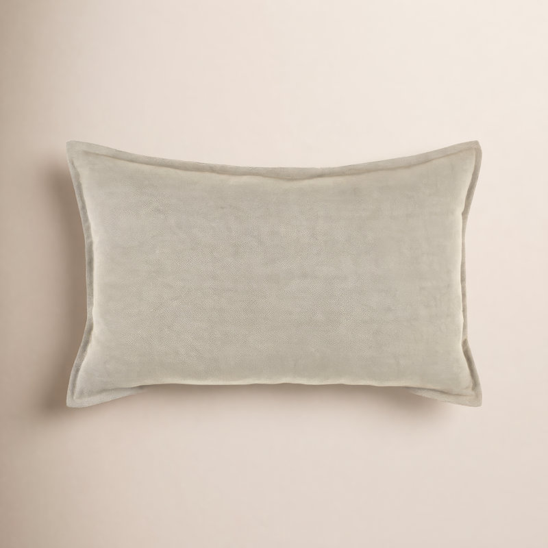 Coussin lombaire rectangulaire en mélange de coton Placide, Pas de remplissage