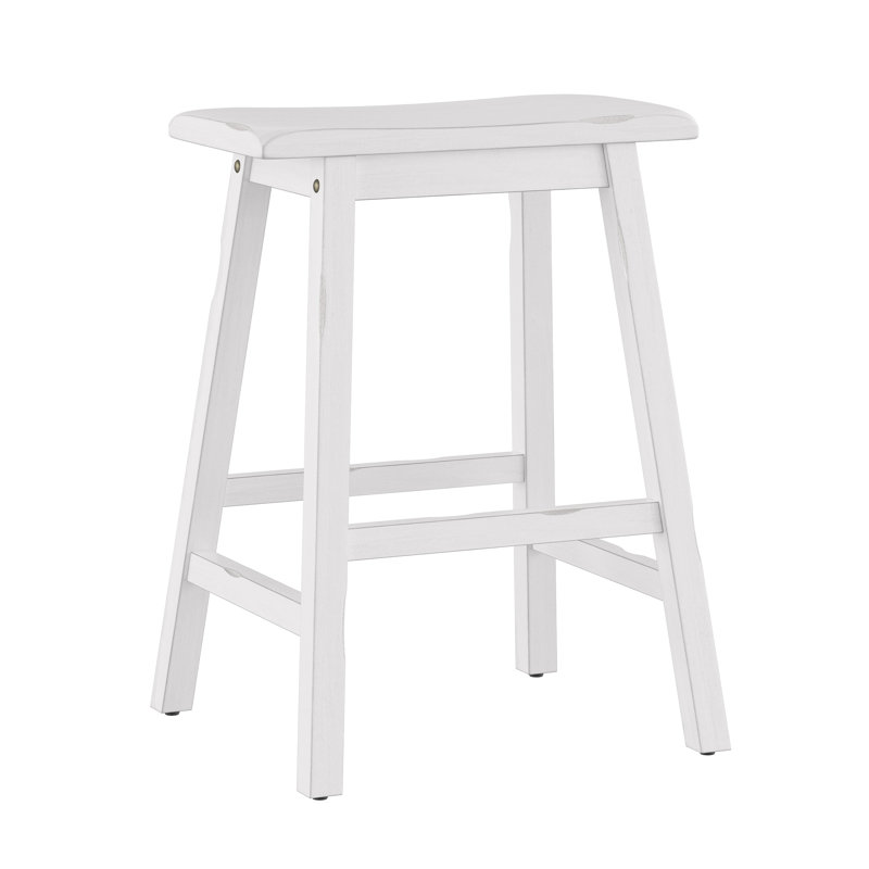 Tabouret de bar et de comptoir Avarey, Blanc, Tabouret de comptoir (assise de 24 po de hauteur)