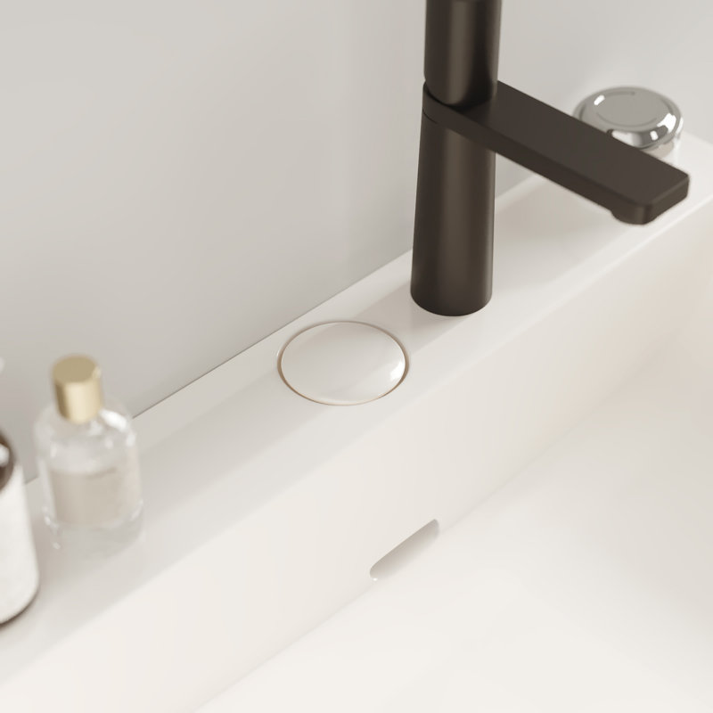 Ensemble de meuble-lavabo sur pied 24 po avec lavabo en céramique, ensemble de lavabo console sur pied, lavabo rectangulaire en céramique sans robinet