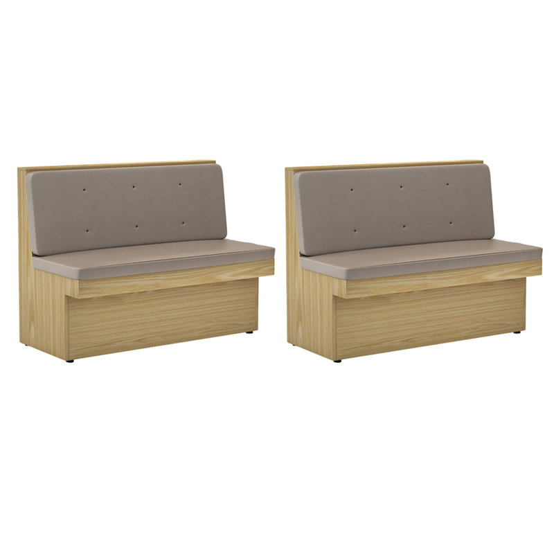 Banc rembourré en similicuir simple Simple Cafe