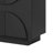 4-Door Large Storage Sideboard, Wood Sideboard Cabinet With Semi-Circular Handles And Adjustable Shelves For Dining Room, Kitchen, And Living Room (Black)-1650895617