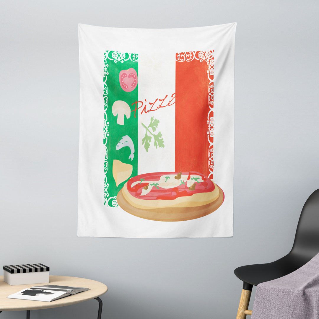 Wandteppich, Italienische KÃ¼che und Flagge, Multicolor