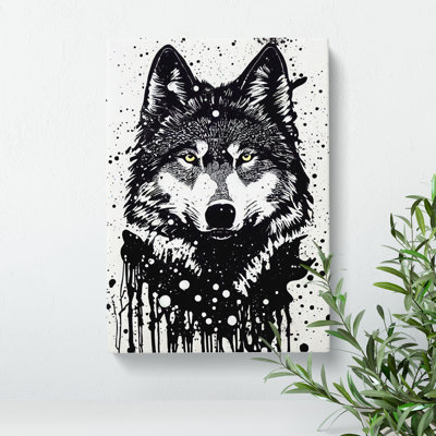XC1022-2385X Graffiti Wolf No.4 - Wrapped Canvas Print