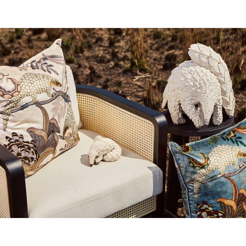 Ardmore Pillow, White, 20" x 20"