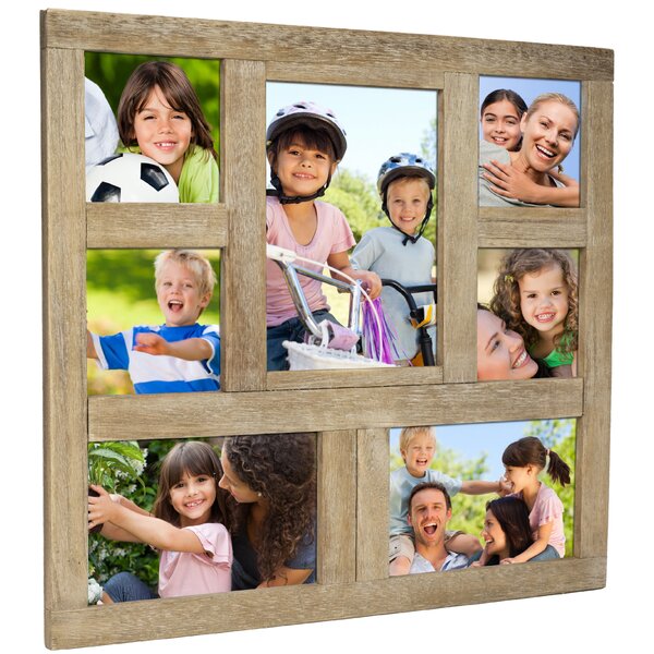 9 Openings 4x6 Window Collage Barn Wood Multi Picture Frame
