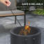 Byeong Barrel Metal Charcoal Smokeless Fire Pit