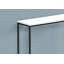 Table d'appoint, console, entrée, étroite, canapé, salon, chambre, stratifié blanc, métal noir, contemporain, moderne