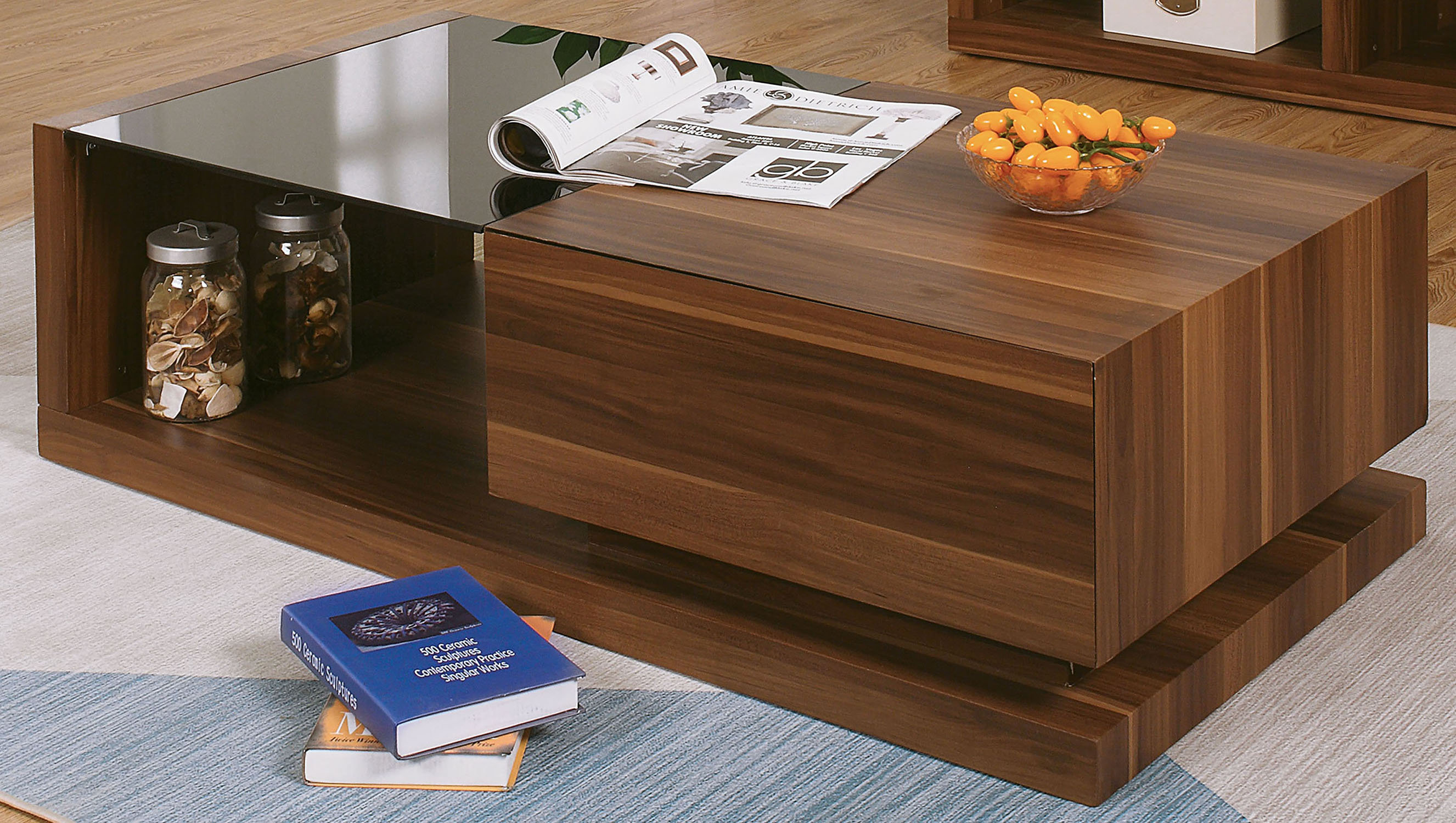 Latitude Run® Anamarie Floor Shelf Coffee Table with Storage | Wayfair