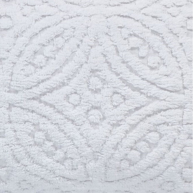 Ensemble de couvre-lit / couvre-lit touffeté lavable à la machine avec taies décoratives 100% coton, Blanc