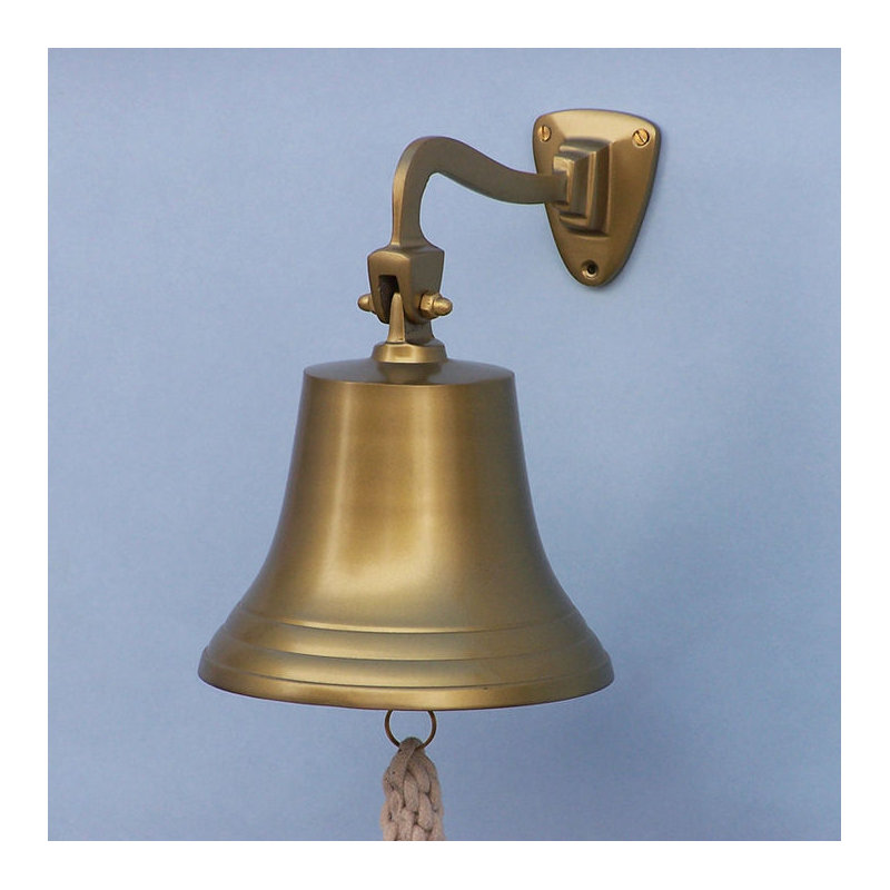 Décoration murale cloche de bateau suspendue, H 9 po x l 6 po x P 6 po