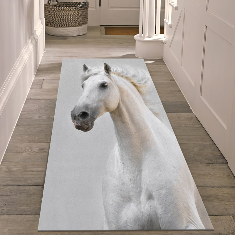 Arabesque Trellis Pattern Non Woven Soft Print Rug Ideal for Cosying Up Your Living Space, Runner 2'8" x 9'2"